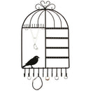 Wall-mounted Metal Stand Holder Rack Earring Necklace Bracelet Jewelry Display