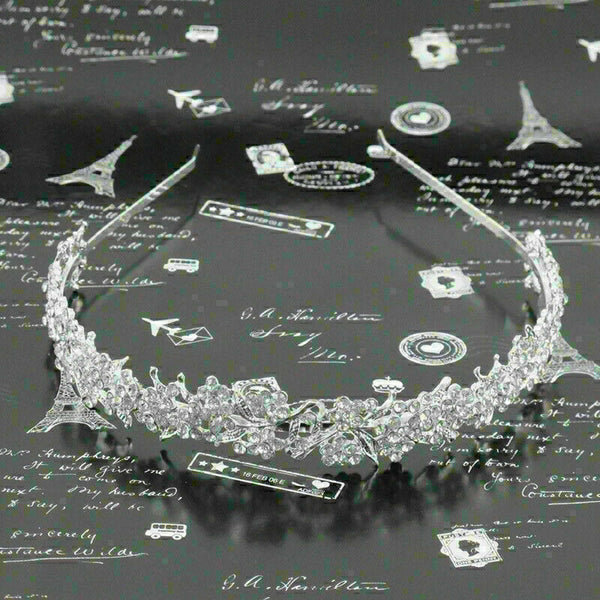Women Wedding Bride Bridal Crystal Flower Party Hair Headband 2019 W9Q7 J0F F0R4