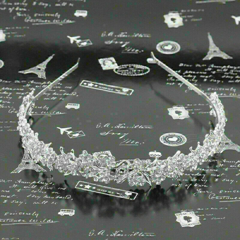 Women Wedding Bride Bridal Crystal Flower Party Hair Headband 2019 W9Q7 J0F F0R4