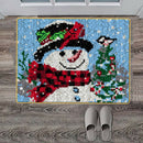 Snowman Christmas DIY Latch Hook Kit DIY Embroidery Carpet Tapestry Rug Making