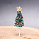 5pcs Merry Christmas Cake Toppers Xmas Tree Cupcake Picks Kids Birthday De lj