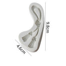 European Style Curtain Hemp Rope Knot Silicone Mold Xmas Wedding Cake Decor N 3c