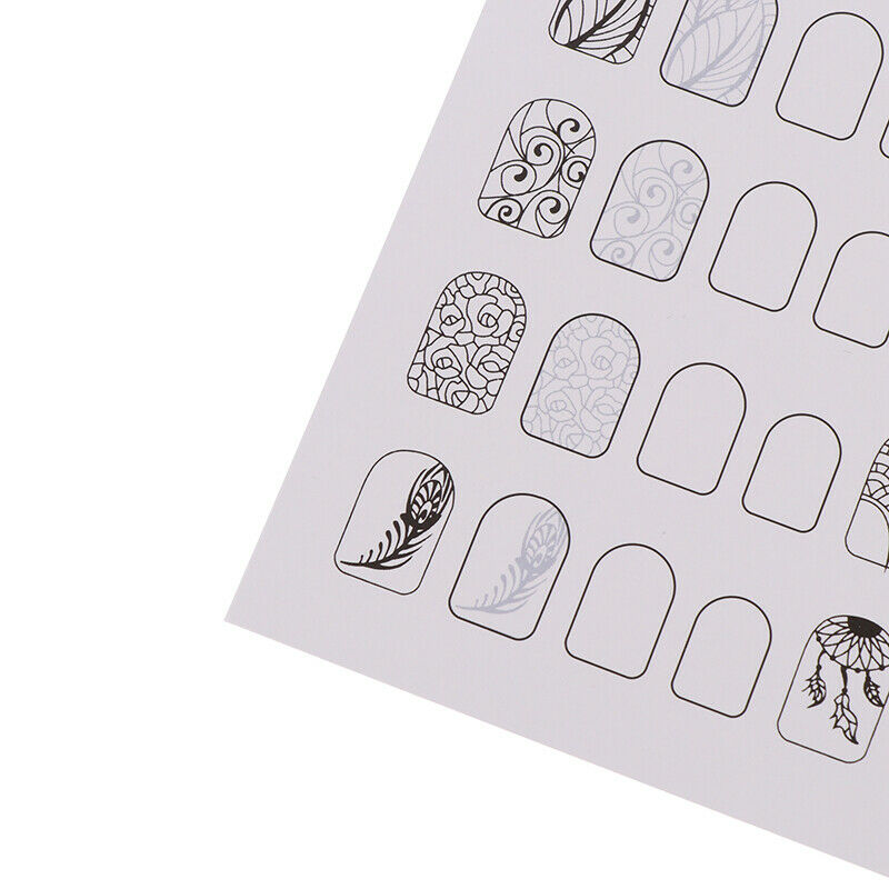 12pcs/set Drawing Nail Art Practice Learning Template Painting Guide Paper SEAU