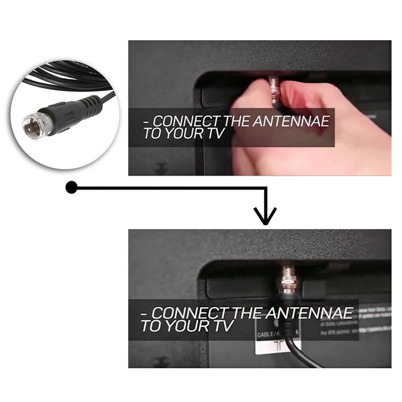 4K Digital TV Antenna 50 Mile Mini Indoor Active HDTV Aerial with Amplifier A