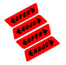4 Pcs/Set Door Open Car Stickers Reflective Warning Pedestrians Safety Red  3C