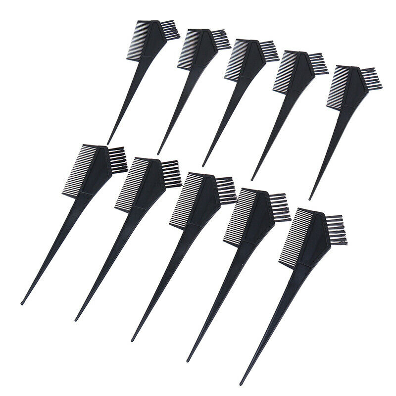 10x Plastic Hair Dye Coloring Brushes Comb Barber Salon Tint Hairdressing To Ew