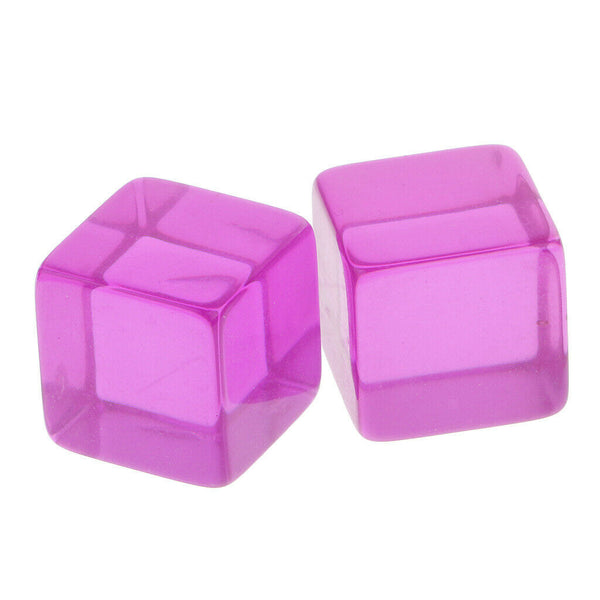 25 Pieces D6 Six Sided Transparent Blank Dices Board Game Transparent Purple