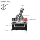 5X Toggle Switch Heavy Duty 125V 20A SPST 2 Terminal Waterproof OFF/ON Car B7S6