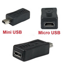 Black Micro USB Female to Mini USB Male Adapter Charger Converter Adaptor Simple