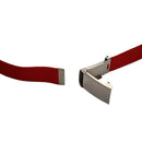 Unisex Plain Webbing Canvas Metal Buckle Belt Red