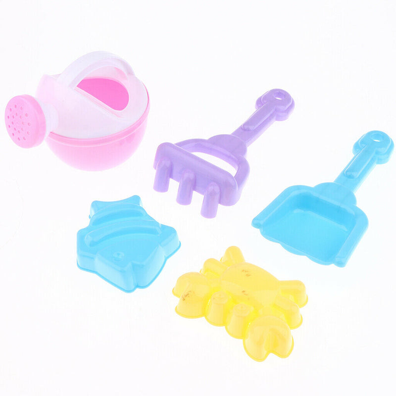 5 Pieces Beach Sand Toys Set, Vehicle, Shovel, Water Can, Grab Shovel, Sand