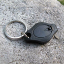 Mini Keychain Light LED Flashlight Emergency EDC Key Ring Torch (Black)