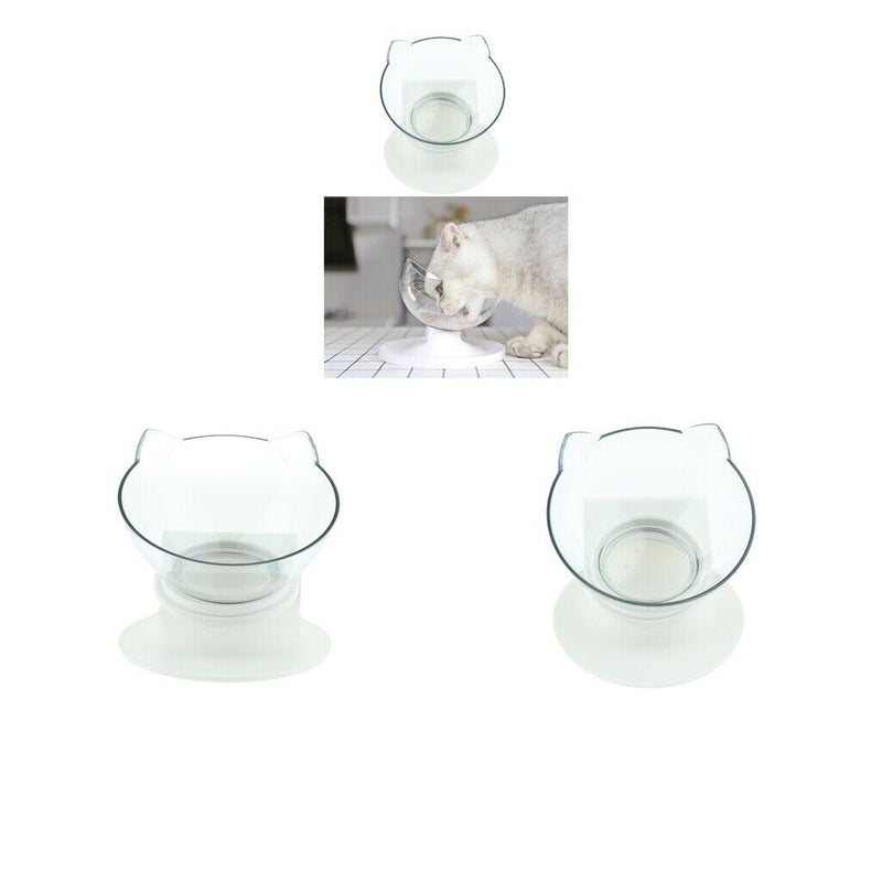 2pcs Round Kitten Kitty Elevated Bowls Raised Feeder Single Bowl For Cats & Dogs
