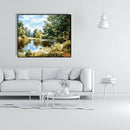Painting By Numbers Kit DIY Lake Hand Painted Canvas Oil Art Picture Craft