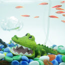Air Bubbling Crocodile Ornaments with 16ft Aquarium Fish Tank Pond Pipe Hose