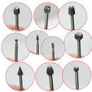 20pcs HSS Wood Milling Cutter Carving Rasps Rotary File Burr Drill Bit Set Tool