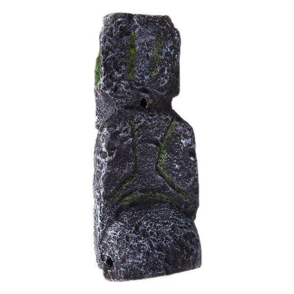 Fish Tank Landscaping Artificial Easter Island Statue Decoration(Small)