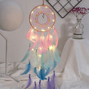 Handmade Dream Catcher Net with Feathers Beads Dreamcatcher Wind Chime Wall