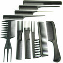 10pcs/set High Quality Hair Styling Comb Set Professional Salon Barber Tools