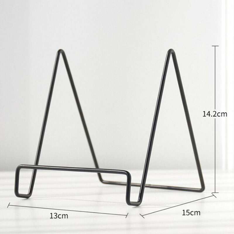 2pcs/set Iron Craft Geometric Easel Plate Display Stand Picture Holder Decor