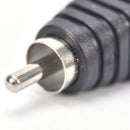 2X Speaker Wire A/V Cable to Audio Male RCA Connector Adapter Jack Press Plug LJ