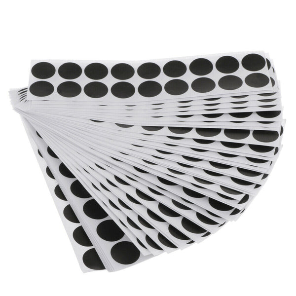 900pcs Self Adhesive Shooting Paper Shooting Stickers Patches Black for Sporting