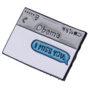 Metal Barack Obama I miss you Hard enamel lapel safety pin Badge 3C