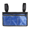 Blue Wheelchair Side Bag Pouch Multifunctional Scooter Walker Phone Holder