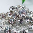 Fashion Luxury Rhinestone Brooch Flower And Leaf Brooch Crystal Jewelry Fas S6H4