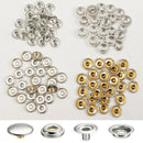 Replacement Set Buttons Clothing Connectors 200Piece(50 Sets) Stainless Durable