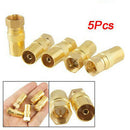 5pcs Straight F-Type Male to TV PAL Female RF Coaxial Connector Adapter Jac