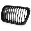 1 Pair Front Kidney Grille Grill For BMW E36 3 Series 4dr Sedan Glossy Black