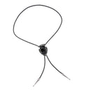 Black  Turquoise Bola Bolo Tie Western Cowboy Rodeo Necktie