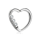 Heart Steel Barbell Cartilage Tragus Helix Stud Bar Earrings Nose RingPiercinJ,a