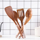 Healthy Cooking Utensils Set Wooden Cooking Tools Natural Nonstick Hard Woo