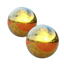 2Pcs--138mm Dia. Stainless Steel Hollow Ball Mirror Polished Shiny Sphere for