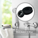 125pcs Black Rubber O-Ring Washer Seals Watertightness Assortment Kit Set