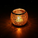 Moroccan Mosaic Glass Candle Tea Light Holder Candelabra Candlestick 3''