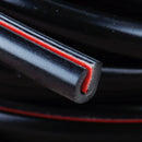 5M Black Car Door Edge Rubber Strip Guard Moulding Trim Scratch Protector Cover