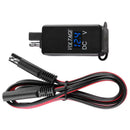 Waterproof Car Motorcycle SAE to Dual USB Charger Adapter with Voltmeter