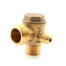 Golden Male 3 Way Brass Thread Air Compressor Check Valve Connector Tool  FE FT