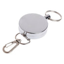 Fishing Zinger Retractor Key Ring Reel Holder Retractable Steel Cable Metal 60cm