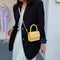 Women Leather Mini Shoulder Handbags Flap Messenger Crossbody Bags (Yellow) A