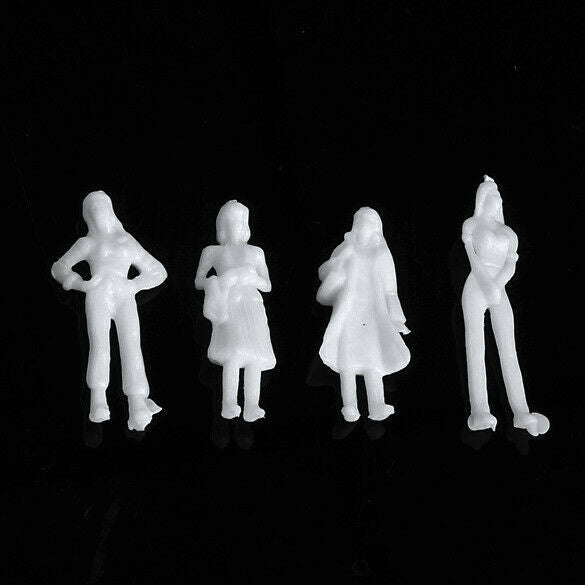 100PCS Figures 1:75 Scaled Models Train Building People for Layout