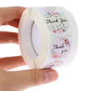 500pcs/roll round floral thank you stickers for package seal lab`US
