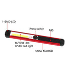 SMD+COB+Red LED Flashlight 5 Modes Rechargeable Torch Glare Lamp w/ Magnet