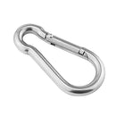 2pc Stainless Steel Carabiner Clip Snap Hook M5x50mm Small Keyring Karabiner
