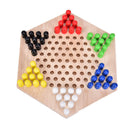 Most Popular Traditional Hexagon Wooden Chinese Checkers Family GameSet OZ