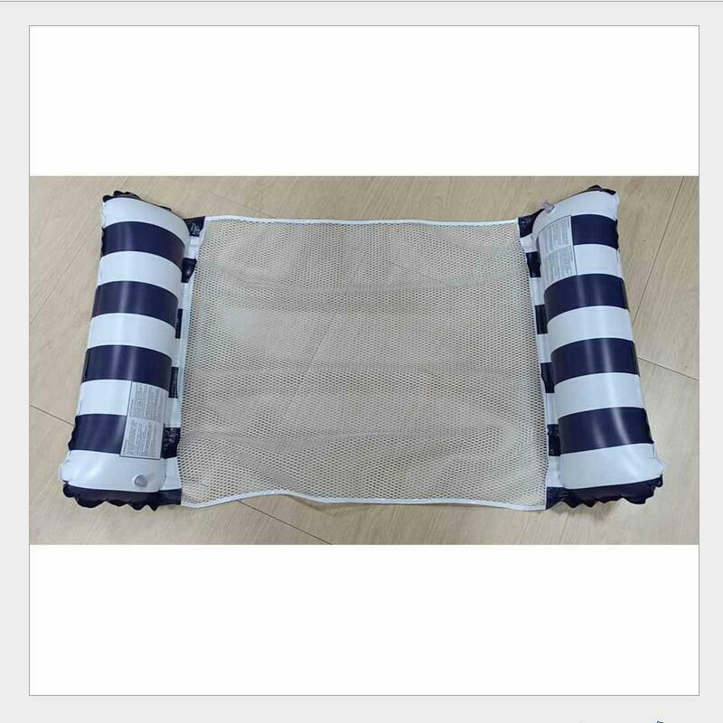 Inflatable Net Bed Foldable Backrest Floating Bed Chair Water Toys (Blue)