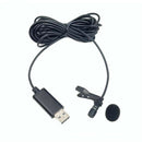 USB 2.5mm Wired Mini Clip-On Microphone Lavalier Lapel Mic Phone PC Recording